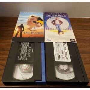 VHS Field of Dreams and The Rookie Baseball movie